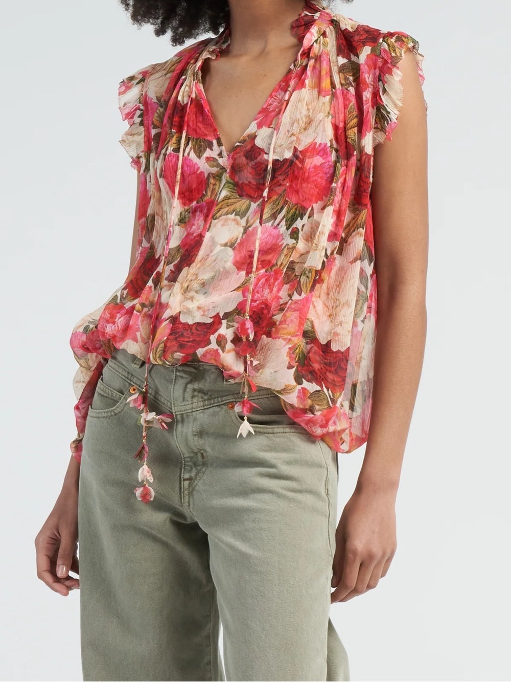 Zimmermann Wonderland Floral Top (Size 1, US 4-6)